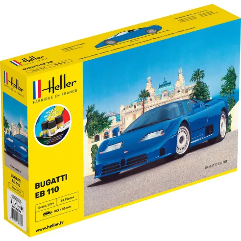 Maquette voiture Bugatti Eb 110 1:24 - Starter Kit - Heller 56738