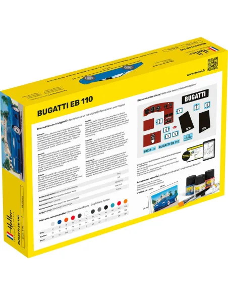 Maquette voiture Bugatti Eb 110 1:24 - Starter Kit - Heller 56738