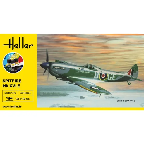 Maquette d'avion Spitfire 1/72 - Starter Kit - Heller 56282