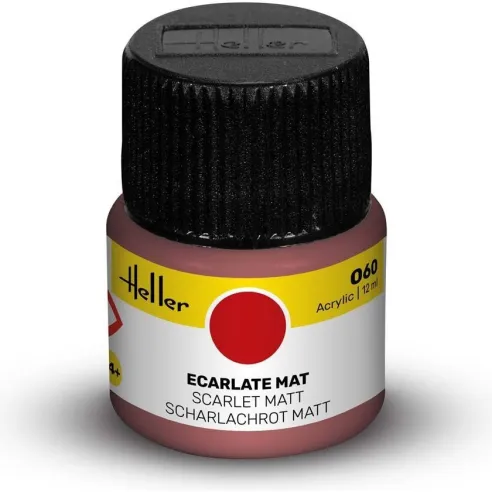 Peinture Acrylique 060 ecarlate mat 12ml - Heller 9060