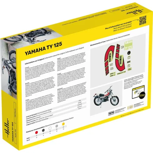 Maquette moto Yamaha Ty 125 1:8 - Heller 80902