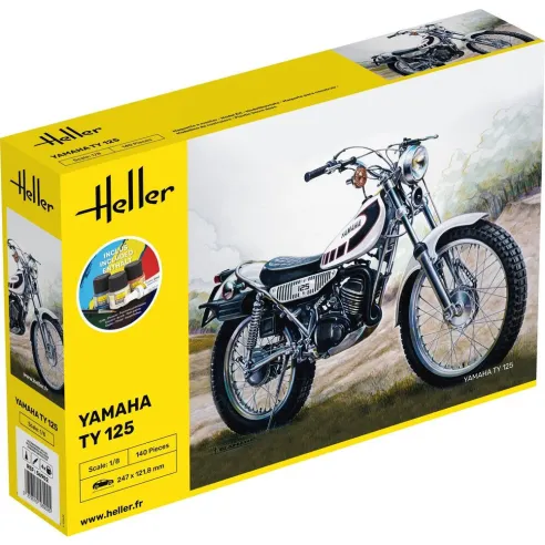 Maquette moto Ty 125 Bike 1:8 - Starter Kit - Heller 56902