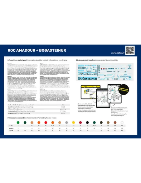 Maquette bateau Roc Amadour + Bodasteinur Twinset 1:1200 - Starter Kit - Heller 55608 Maquette bateau Roc Amadour + Bodasteinur Twinset 1:1200 - Starter Kit - Heller 55608