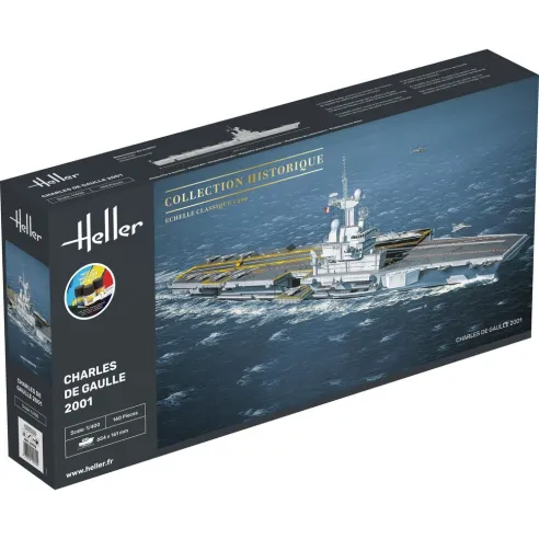 Maquette bateau Charles de Gaulle 1:400 - Starter Kit - Heller 57072