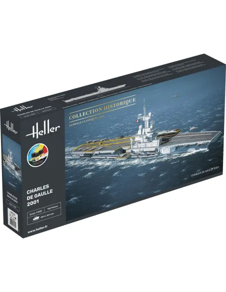 Maquette bateau Charles de Gaulle 1:400 - Starter Kit - Heller 57072 Maquette bateau Charles de Gaulle 1:400 - Starter Kit - Heller 57072