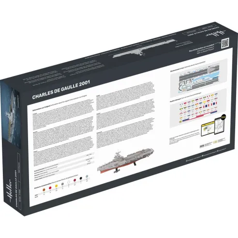 Maquette bateau Charles de Gaulle 1:400 - Starter Kit - Heller 57072