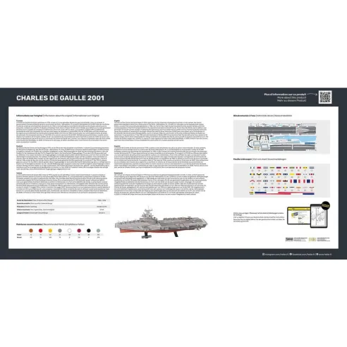 Maquette bateau Charles de Gaulle 1:400 - Starter Kit - Heller 57072