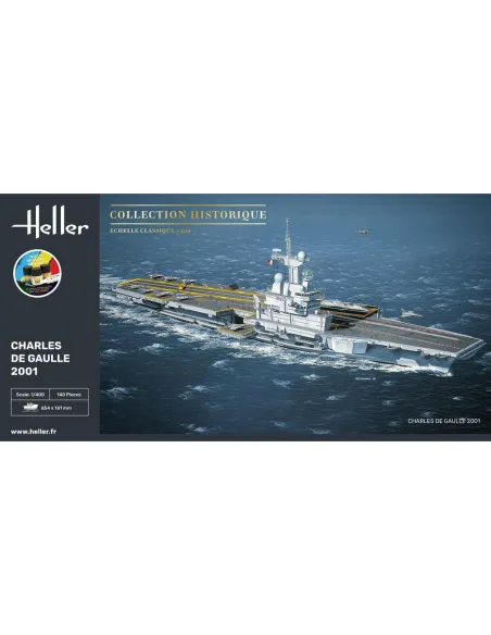 Maquette bateau Charles de Gaulle 1:400 - Starter Kit - Heller 57072 Maquette bateau Charles de Gaulle 1:400 - Starter Kit - Heller 57072