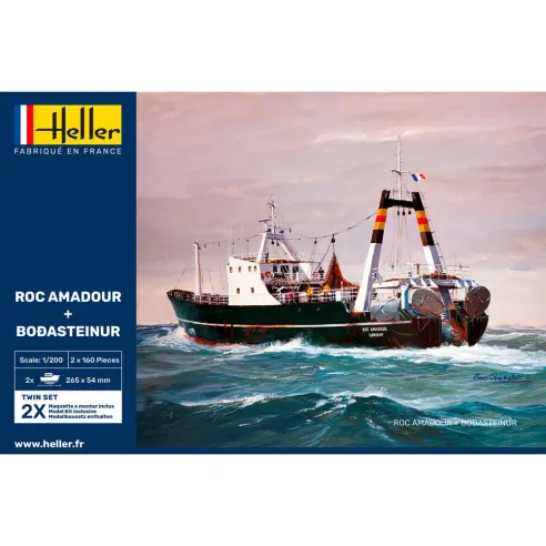 Maquette bateau Roc Amadour + Bodasteinur Twinset 1:1200 - Heller 85608