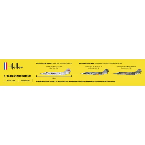 Maquette avion F-104G Starfighter 1:48 - Starter Kit - Heller 35520