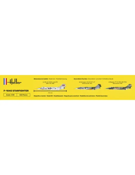 Maquette avion F-104G Starfighter 1:48 - Starter Kit - Heller 35520