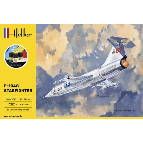 Maquette avion F-104G Starfighter 1:48 - Starter Kit - Heller 35520