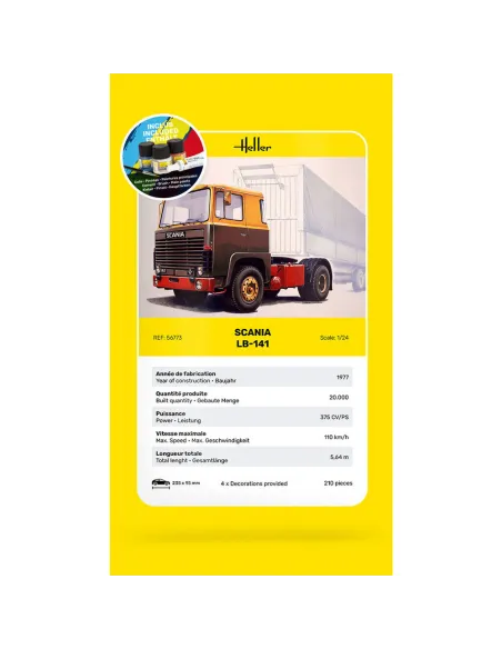 Maquette camion Truck Lb 1:24 - Starter Kit - Heller 56773