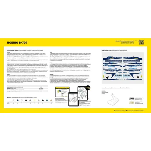 Maquette avion B-707 A.F. 1:72 - Starter Kit - Heller 56452