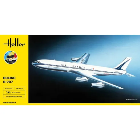 Maquette avion B-707 A.F. 1:72 - Starter Kit - Heller 56452