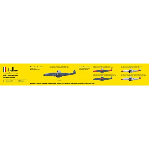 Maquette avion Ec-121 Warning Star 1:72 - Starter Kit - Heller 56311