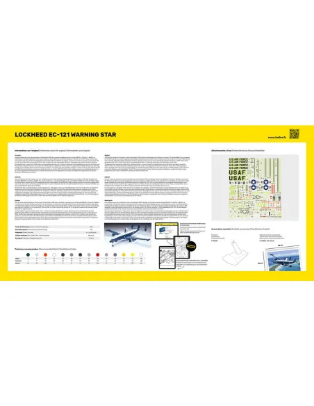 Maquette avion Ec-121 Warning Star 1:72 - Starter Kit - Heller 56311