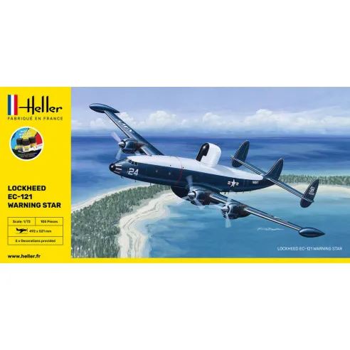 Maquette avion Ec-121 Warning Star 1:72 - Starter Kit - Heller 56311