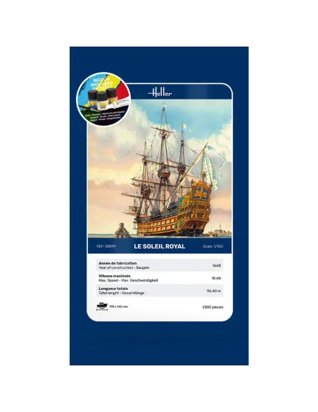 Maquette bateau Soleil Royal 1:100 - Starter Kit - Heller 58899 Maquette bateau Soleil Royal 1:100 - Starter Kit - Heller 58899