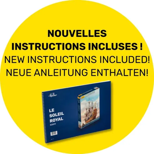 Maquette bateau Soleil Royal 1:100 - Starter Kit - Heller 58899