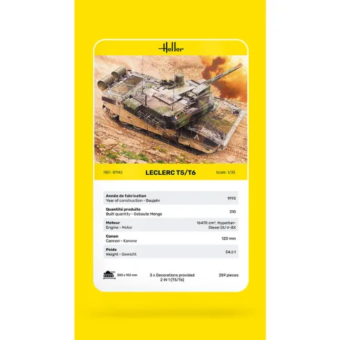 Maquette char Leclerc T5/T6 1:35 - Heller 81142