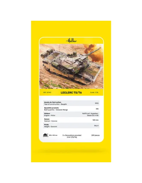 Maquette char Leclerc T5/T6 1:35 - Heller 81142