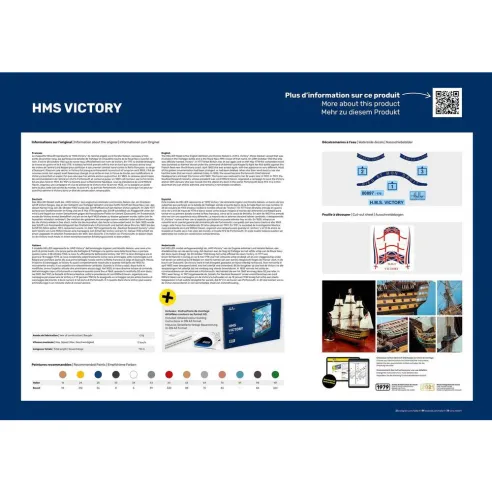 Maquette bateau Hms Victory 1:100 - Starter Kit - Heller 58897