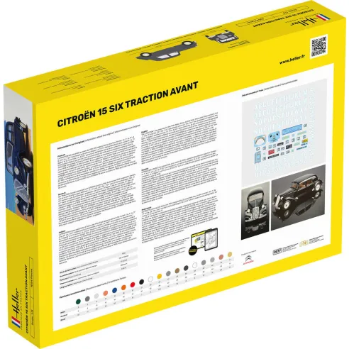 Maquette voiture Citroen 15 Six Traction Avant 1:8 - Heller 80799