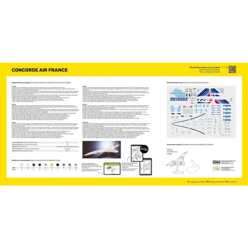 Maquette d'avion Concorde Af 1:72 - Starter Kit - Heller 56469