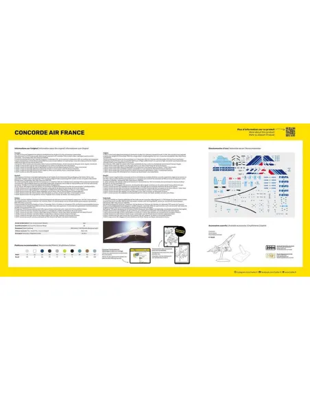 Maquette d'avion Concorde Af 1:72 - Starter Kit - Heller 56469