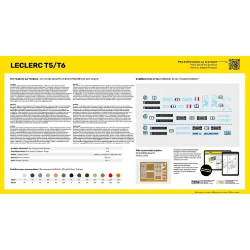 Maquette char Leclerc T5/T6 1:35 - Heller 81142