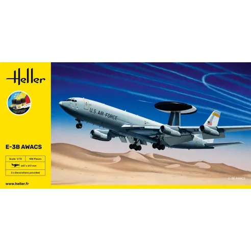 Maquette d'avion E-3B Awacs 1:72 - Starter Kit - Heller 3279510563085