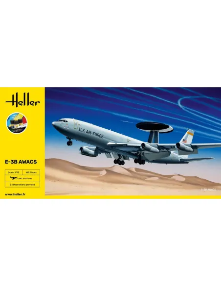 Maquette d'avion E-3B Awacs 1:72 - Starter Kit - Heller 3279510563085