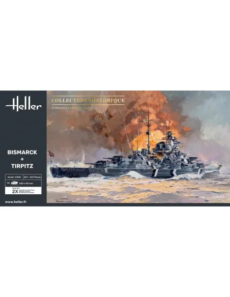 Maquettes bateaux Bismarck + Tirpitz Twinset 1:400 - Heller 85078 Maquettes bateaux Bismarck + Tirpitz Twinset 1:400 - Heller 85078