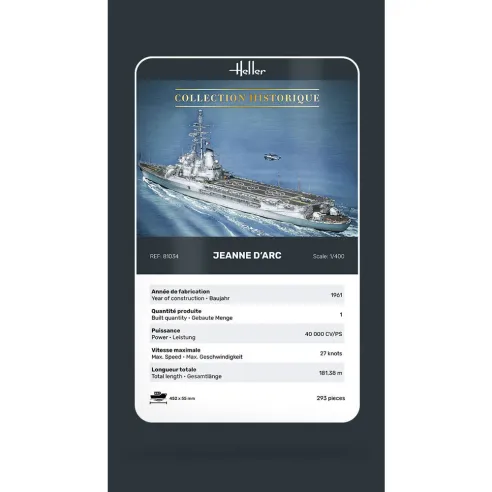 Maquette de bateau Jeanne d'Arc 1:400 - Heller 81034