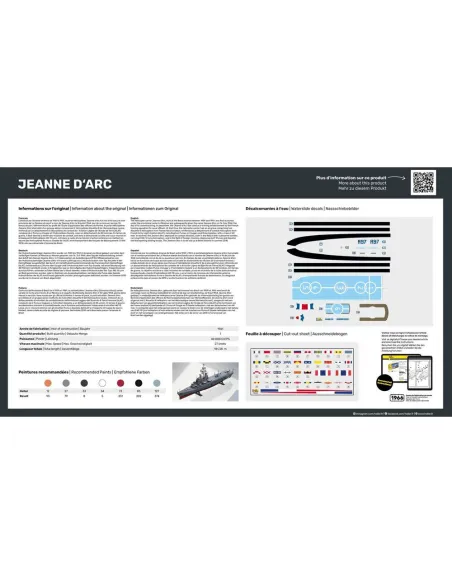 Maquette de bateau Jeanne d'Arc 1:400 - Heller 81034 Maquette de bateau Jeanne d'Arc 1:400 - Heller 81034