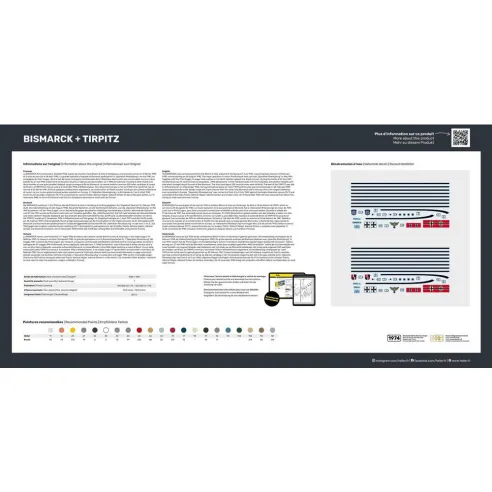 Maquettes bateaux Bismarck + Tirpitz Twinset 1:400 - Starter Kit - Heller 55078