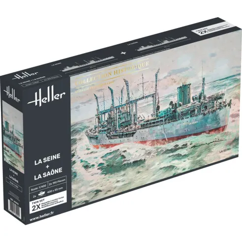 Maquettes bateaux La Seine + La Saone Twinset 1:400 - Heller 85050