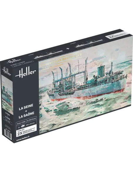Maquettes bateaux La Seine + La Saone Twinset 1:400 - Heller 85050 Maquettes bateaux La Seine + La Saone Twinset 1:400 - Heller 85050