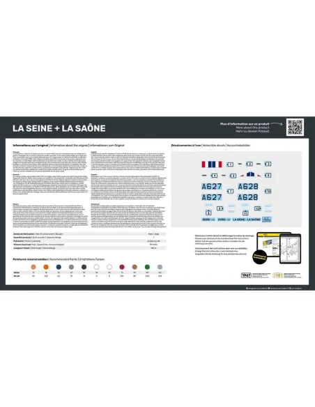 Maquettes bateaux La Seine + La Saone Twinset 1:400 - Heller 85050 Maquettes bateaux La Seine + La Saone Twinset 1:400 - Heller 85050