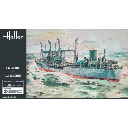 Maquettes bateaux La Seine + La Saone Twinset 1:400 - Heller 85050