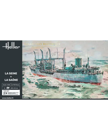 Maquettes bateaux La Seine + La Saone Twinset 1:400 - Heller 85050 Maquettes bateaux La Seine + La Saone Twinset 1:400 - Heller 85050