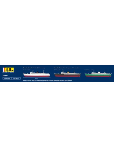 Maquette bateau Avenir 1:1200 - Starter Kit - Heller 56625