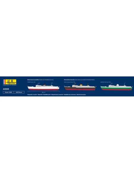 Maquette bateau Avenir 1:1200 - Starter Kit - Heller 56625 Maquette bateau Avenir 1:1200 - Starter Kit - Heller 56625