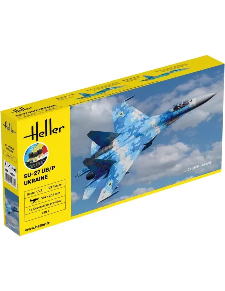 Maquette avion Su-27 Ub/P Ukraine 1:72 - Starter Kit - Heller 56371