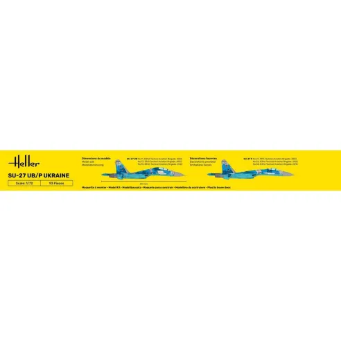 Maquette avion Su-27 Ub/P Ukraine 1:72 - Starter Kit - Heller 56371