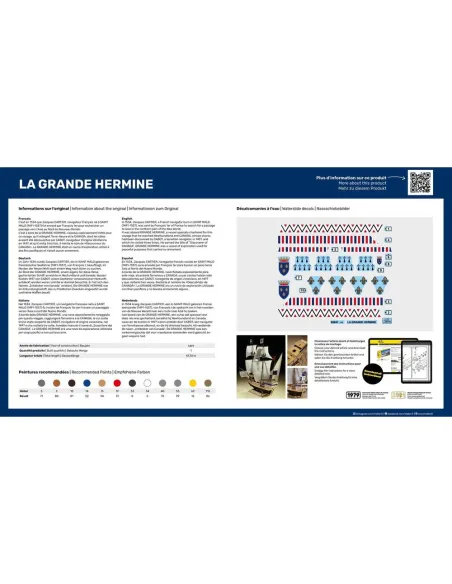 Maquette bateau La Grande Hermine 1:150 - Starter Kit - Heller 56841 Maquette bateau La Grande Hermine 1:150 - Starter Kit - Heller 56841