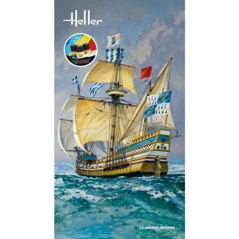 Maquette bateau La Grande Hermine 1:150 - Starter Kit - Heller 56841