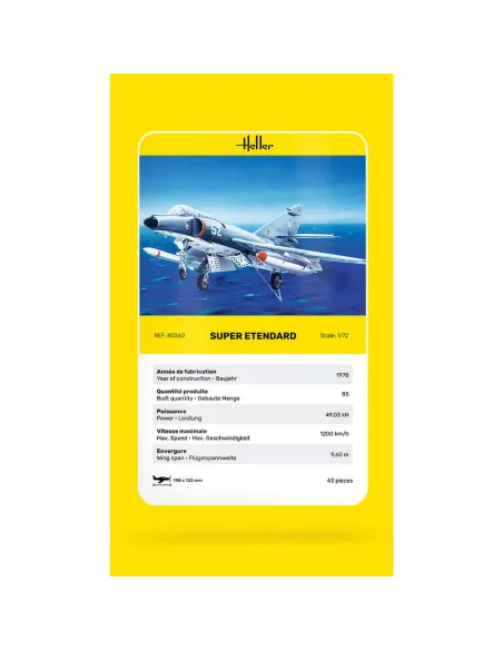 Maquette avion Super Etendard 1:72 - Heller 80360