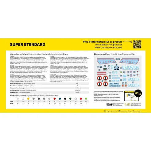 Maquette avion Super Etendard 1:72 - Heller 80360